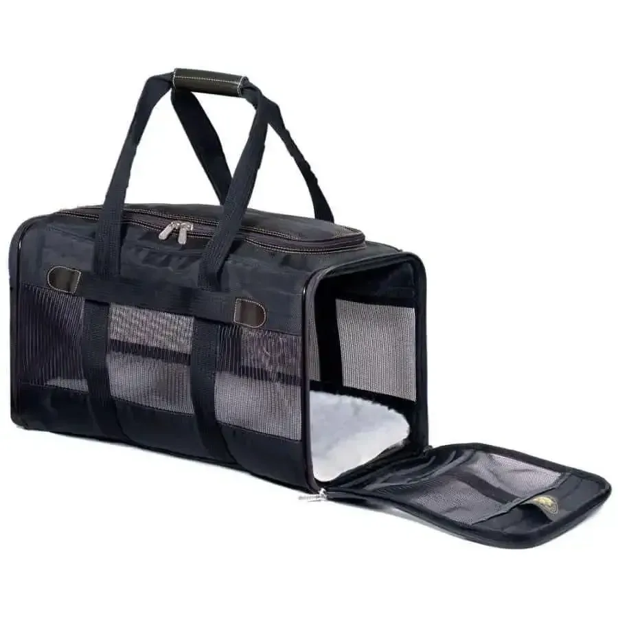 Sherpa's Pet Trading Company Original Deluxe Pet Carrier Black