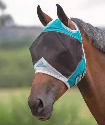 Shires FlyGuard Pro Fine Mesh Fly Mask with Ear Holes - Image 2