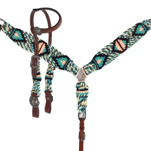 Showman® Glade Mohair Headstall & Breast Collar Set