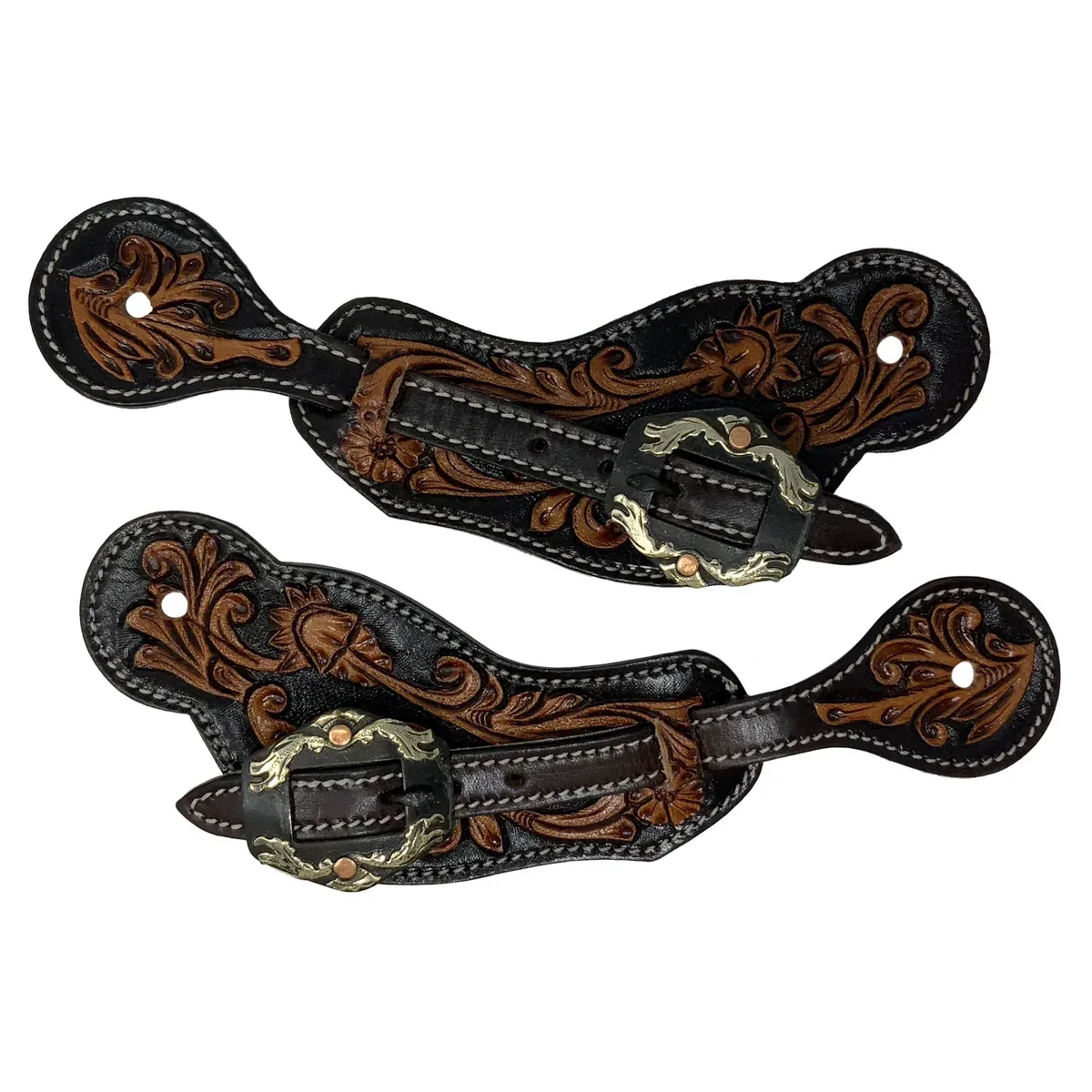 Showman® Men’s Lonestar Floral Spur Straps