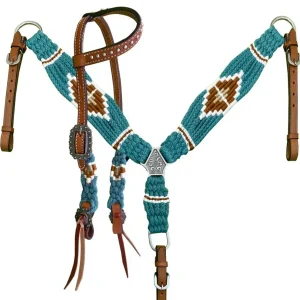 Showman® Pony Corded One Ear Headstall & Breast Collar Set