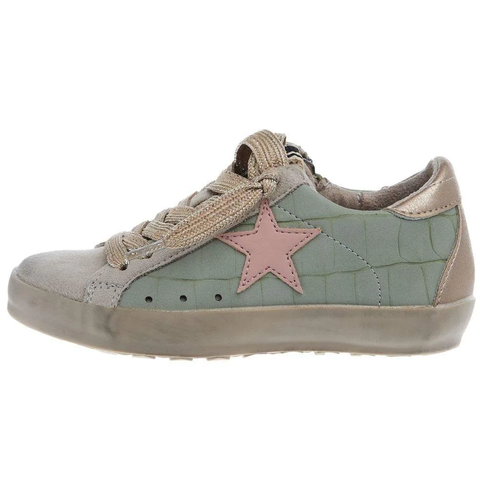 Shu Shop Paula Toddlers Sage Croco Sneaker - Image 2
