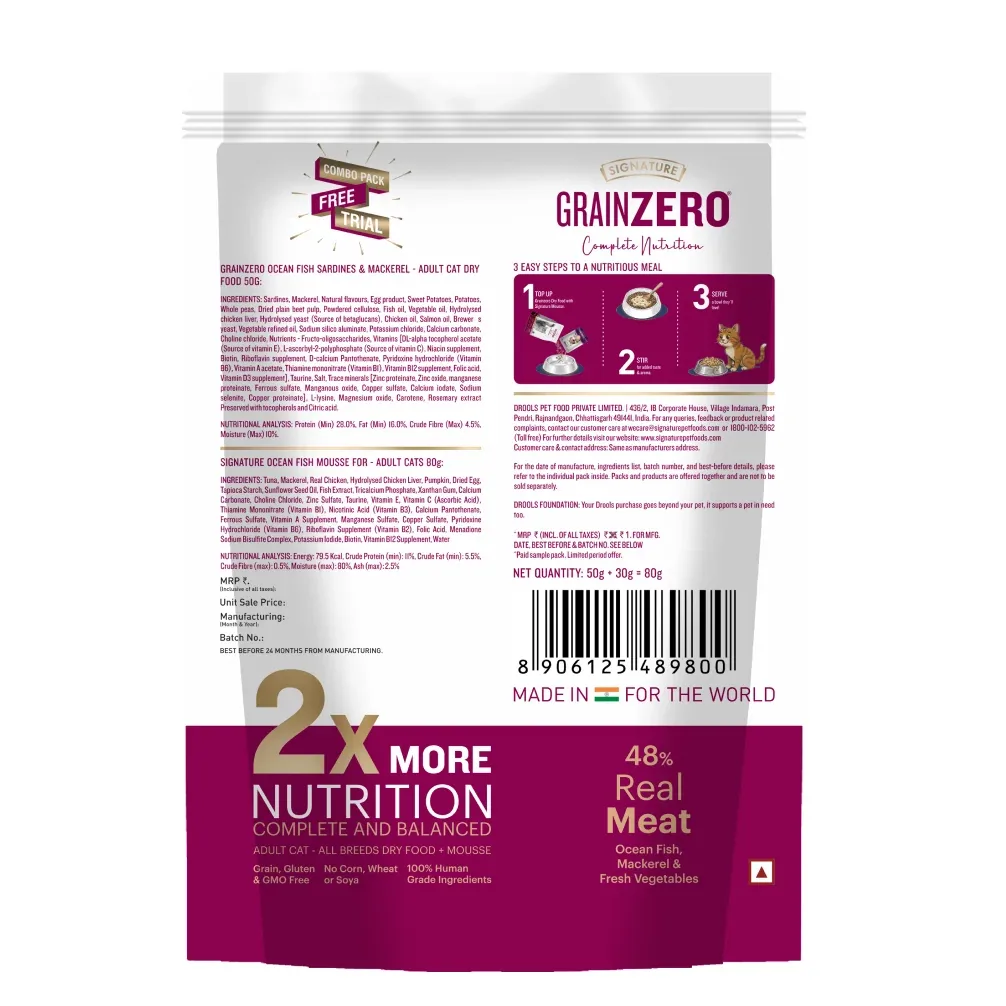 Signature Grain Zero 2X Nutrition Adult Cat Food - Image 2