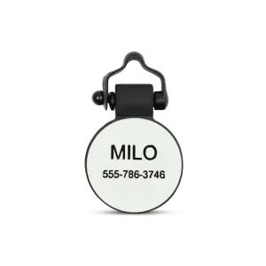 SiliDog The Silent Dog Tag Personalized Silicone Circle Dog & Cat ID Tag