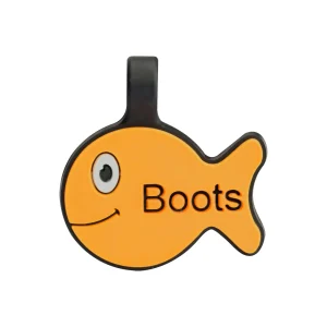 SiliDog The Silent Dog Tag Personalized Silicone Goldfish Cat ID Tag