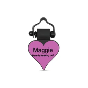 SiliDog The Silent Dog Tag Personalized Silicone Heart Dog & Cat ID Tag