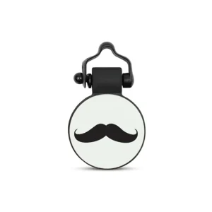 SiliDog The Silent Dog Tag Personalized Silicone Mustache Dog & Cat ID Tag
