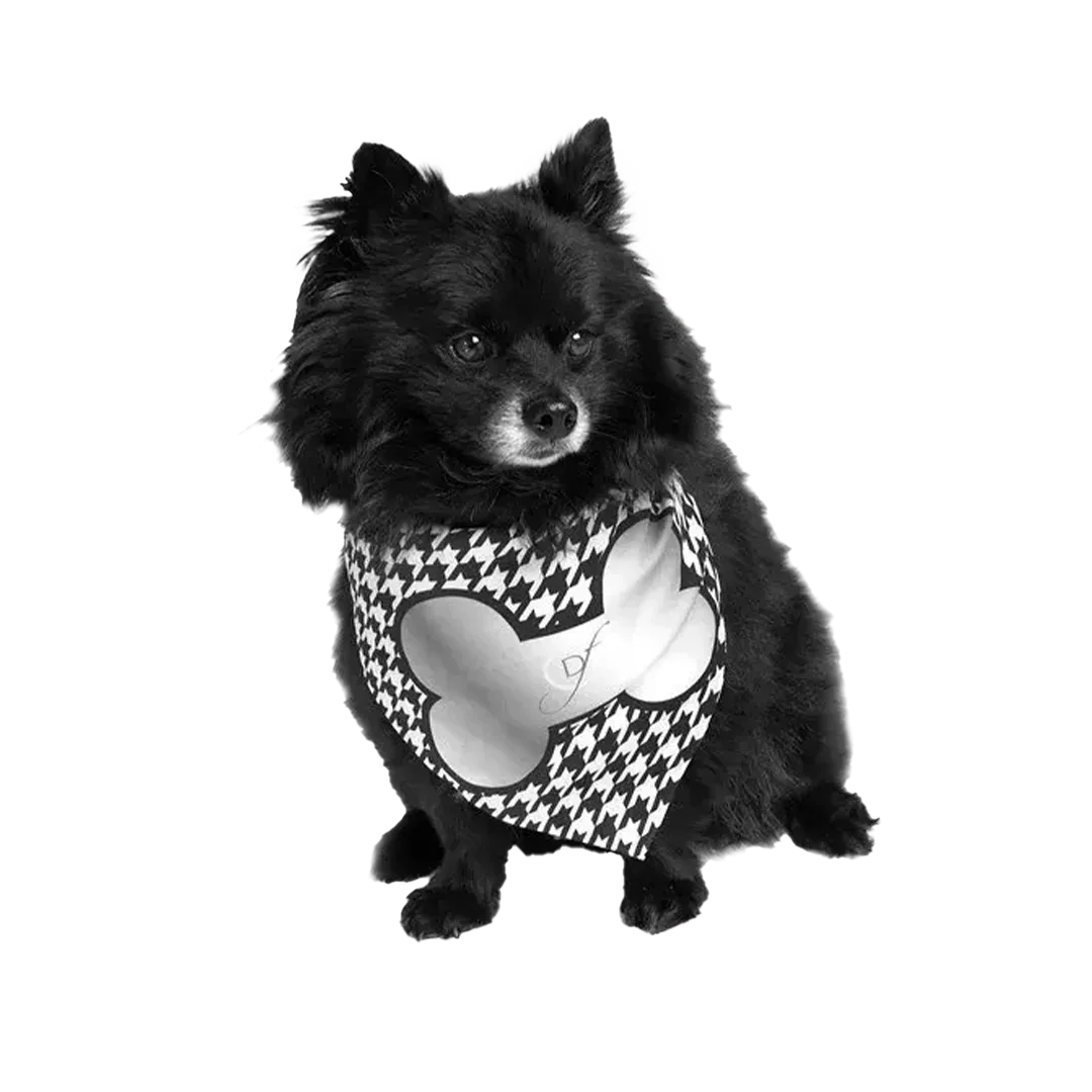 Silver Bone Classy Dog Bandana by Dog Fashion Living