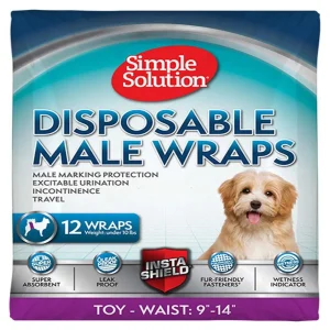 Simple Solution Disposable Male Wraps White X-Small 12pk