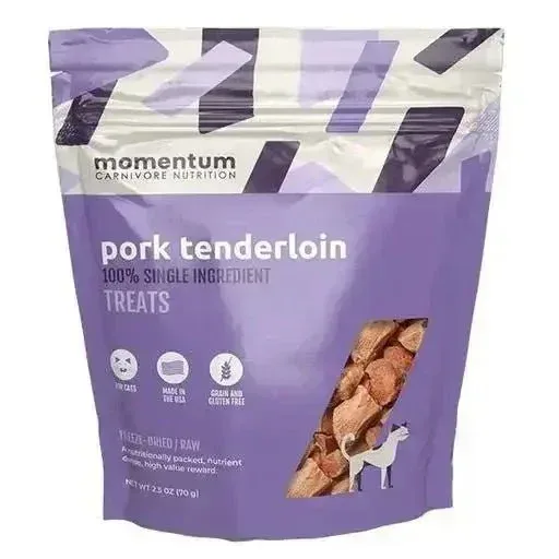 Single-Ingredient Pork Tenderloin Freeze Dried Cat Treats - Vitality Nutrition | Momentum