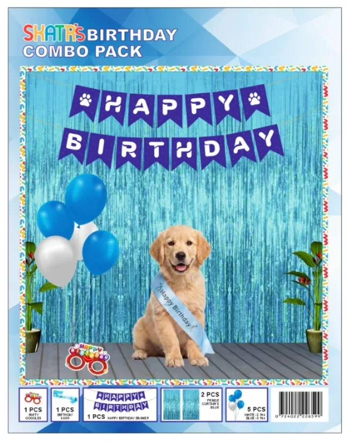 Skatrs Birthday hamper for Dogs and Cats (Blue) - Image 2