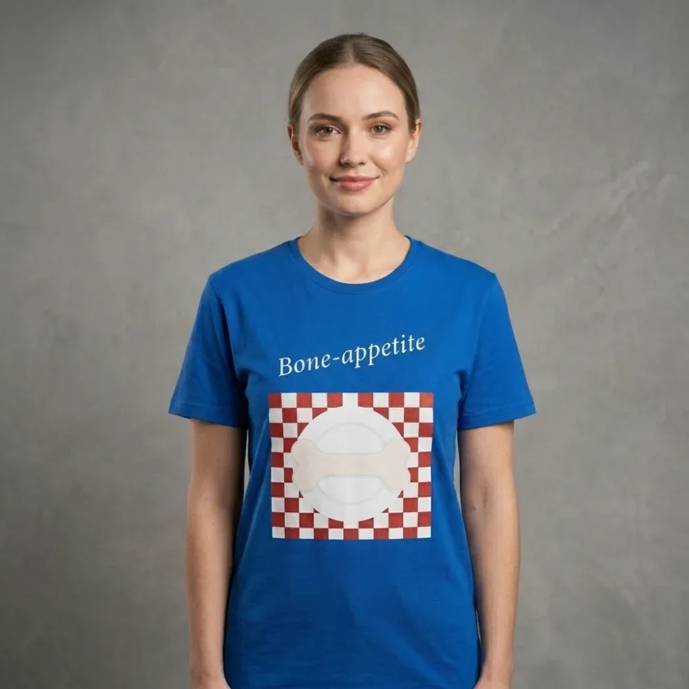 Skatrs Bone Appetite Graphic Cotton Tshirt for Men and Women - Image 2