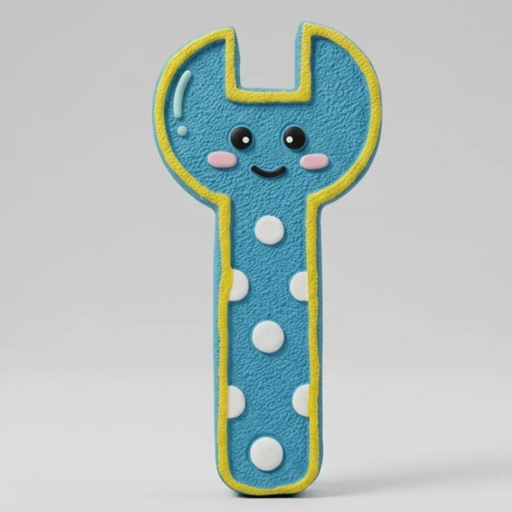 Skatrs Wrench Latex Chew Toy for Dogs (Blue) - Image 2