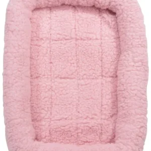 Slumber Pet Sherpa Crate Bed XS Pink