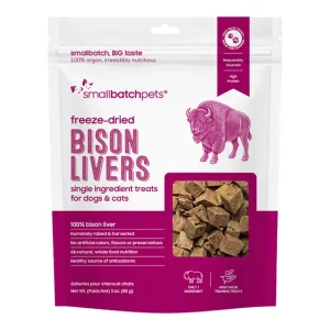 Small Batch Freeze-Dried Bison Liver Dog Treats, 3 oz