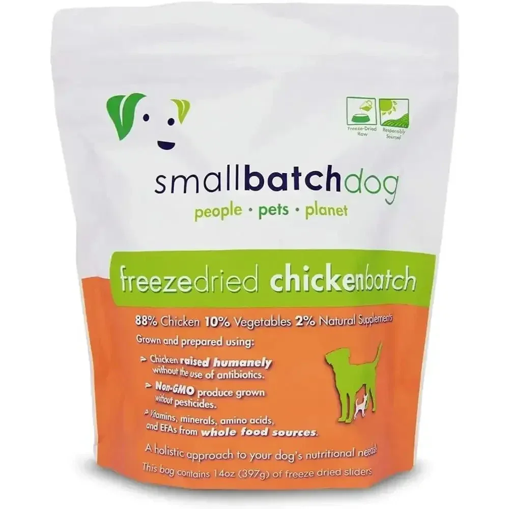 Smallbatch Pets Freeze-Dried Premium Raw Food Diet for Dogs, Chicken Sliders Dog Food