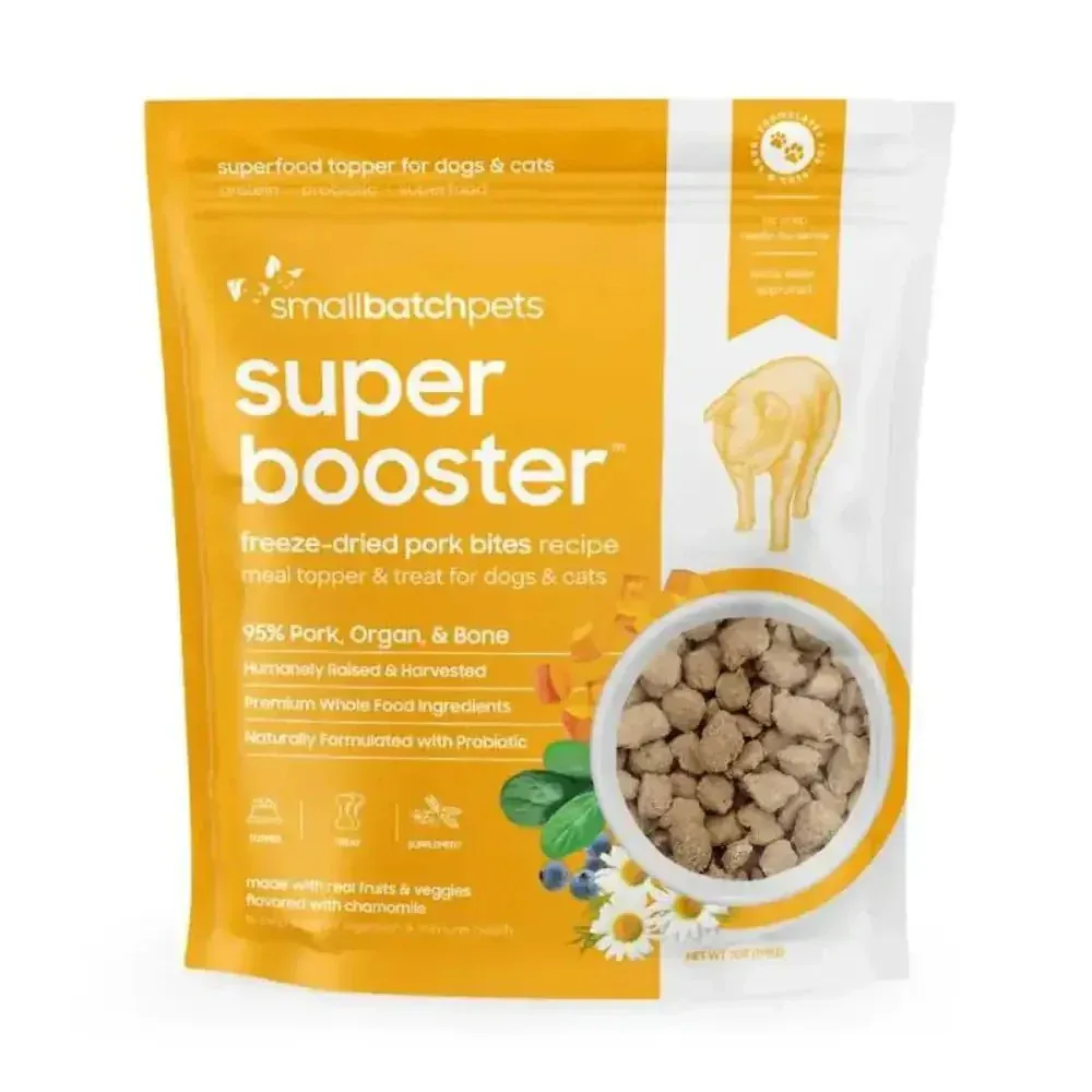 Smallbatch Super Booster Pork SmallBites Freeze-Dried Dog & Cat Meal Topper & Treats 7oz