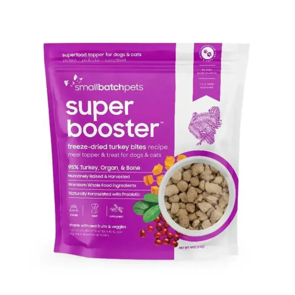 Smallbatch Turkey SmallBites Freeze-Dried Dog & Cat Meal Topper – 18oz