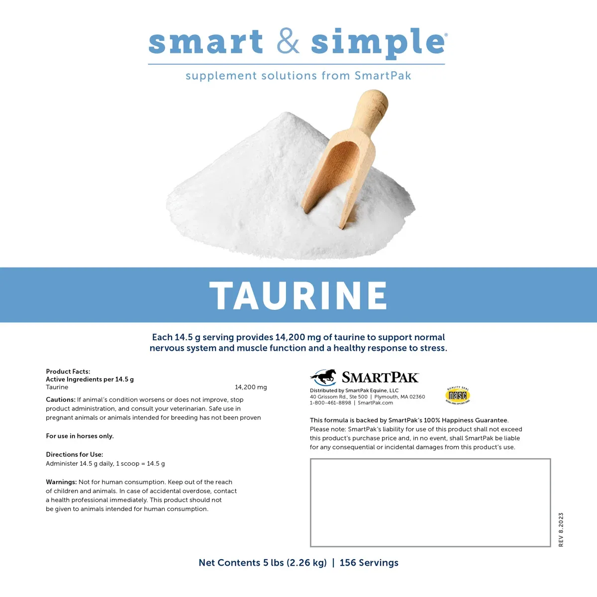 Smart & Simple® Taurine Powder by SmartEquine™ - 5 lbs - Image 2