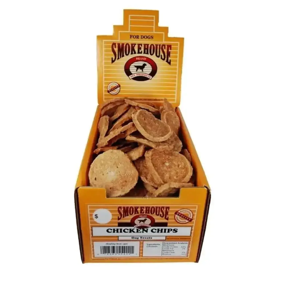 Smokehouse Chicken Chips Dog Treat 100ea/Large, 100 ct