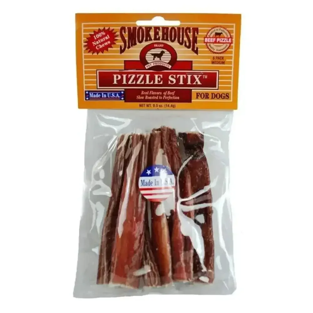 Smokehouse USA Made Beefy Sticks Dog Treats 4 in, 6 pk, Medium
