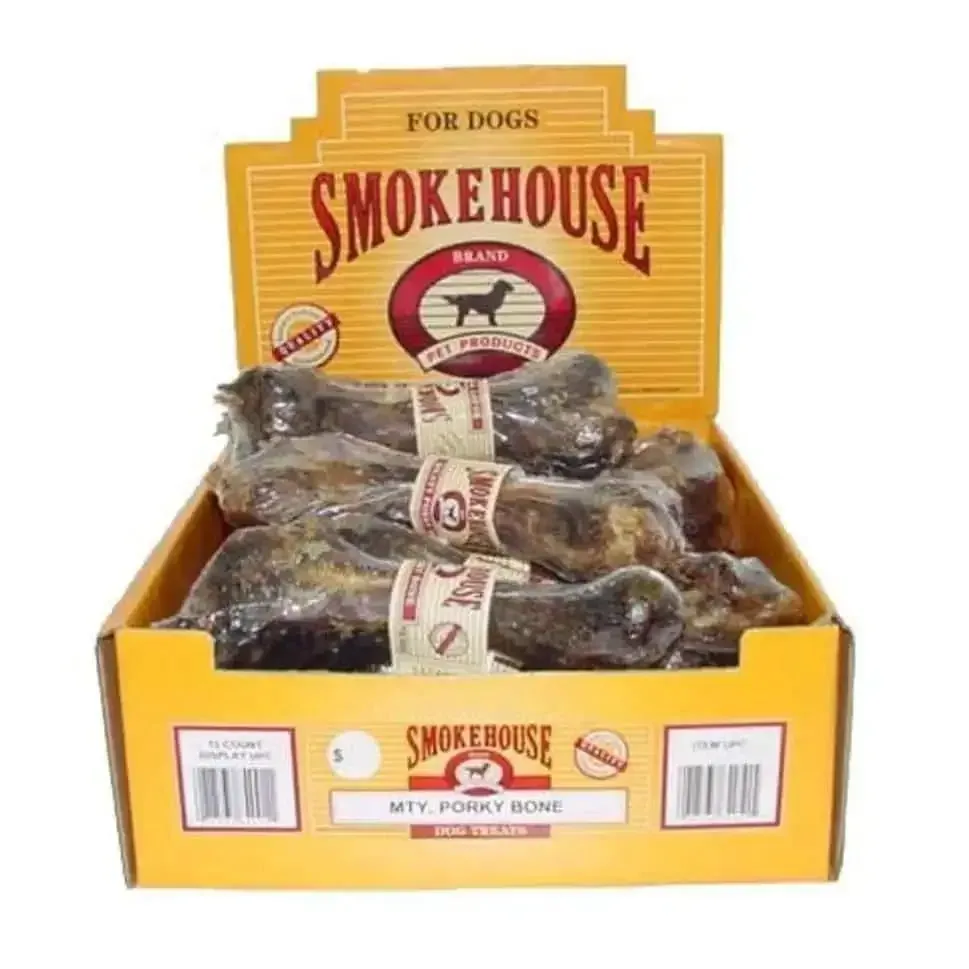Smokehouse USA Made Meaty Porky Bone Dog Chew
