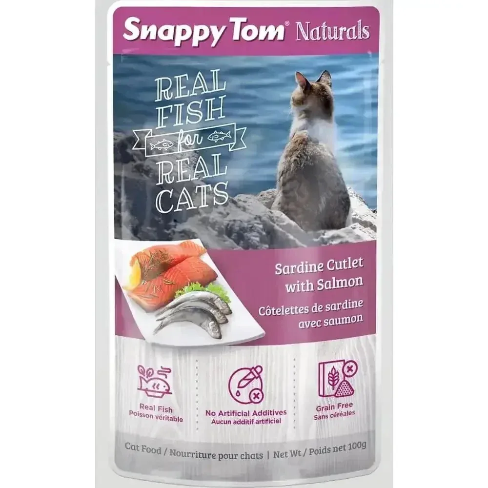 Snappy Tom Naturals Sardine Cutlet with Salmon Wet Cat Food