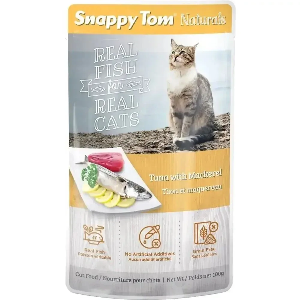 Snappy Tom Naturals Tuna with Mackerel Wet Cat Food 12/3.5oz