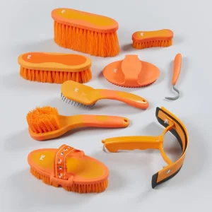 Soft-Touch Grooming Kit Set - 9 Pieces Orange and Amber