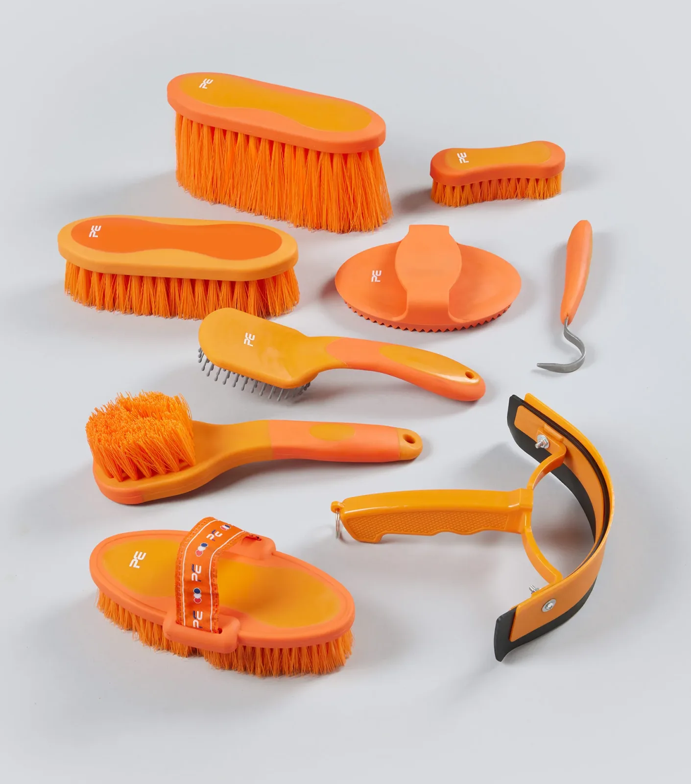 Soft-Touch Grooming Kit Set - 9 Pieces Orange and Amber