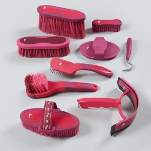 Soft-Touch Grooming Kit Set - 9 Pieces Wine and Fuchsia