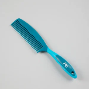 Soft-Touch Mane Comb with Handle Med Blue & Peacock