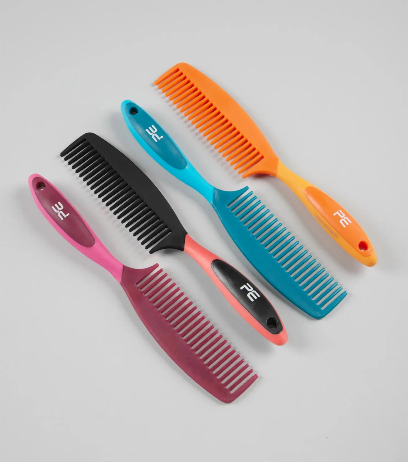 Soft-Touch Mane Comb with Handle Orange & Amber - Image 2
