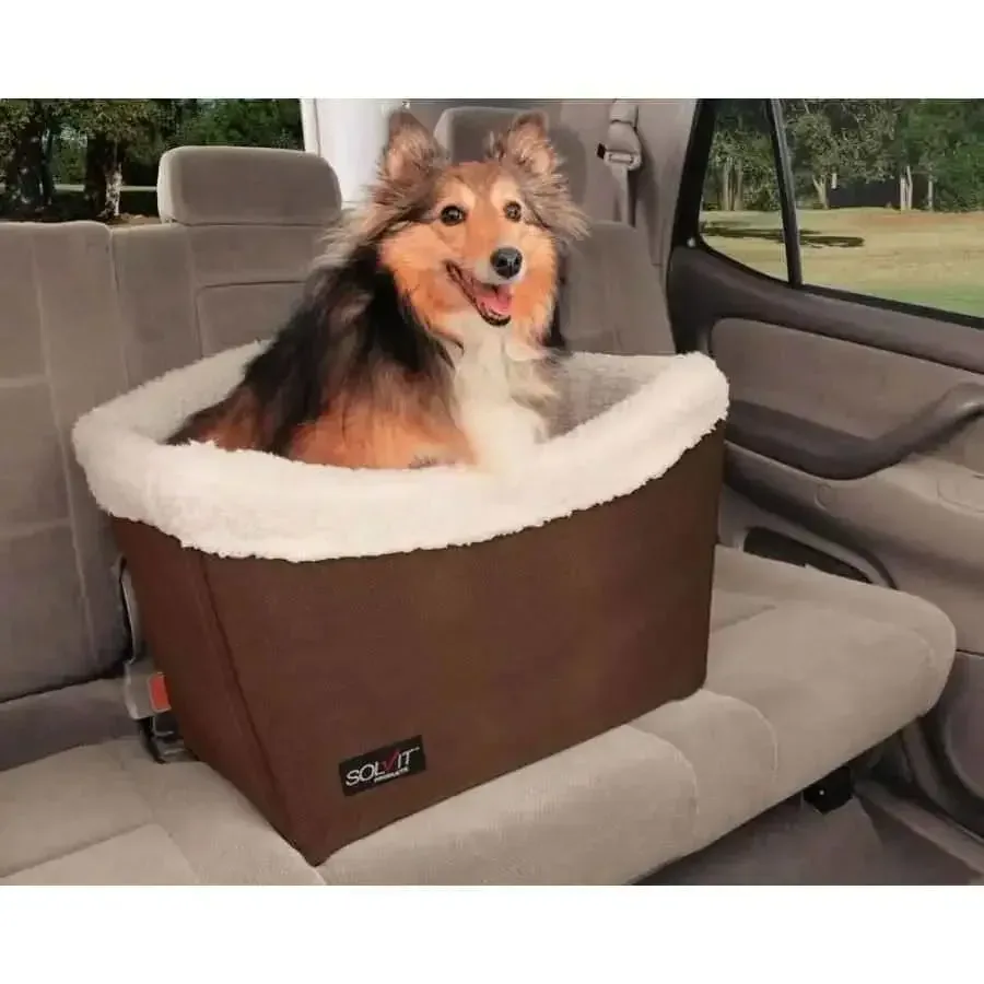 Solvit Products Happy Ride Dog Safety Seat Brown, Tan One Size