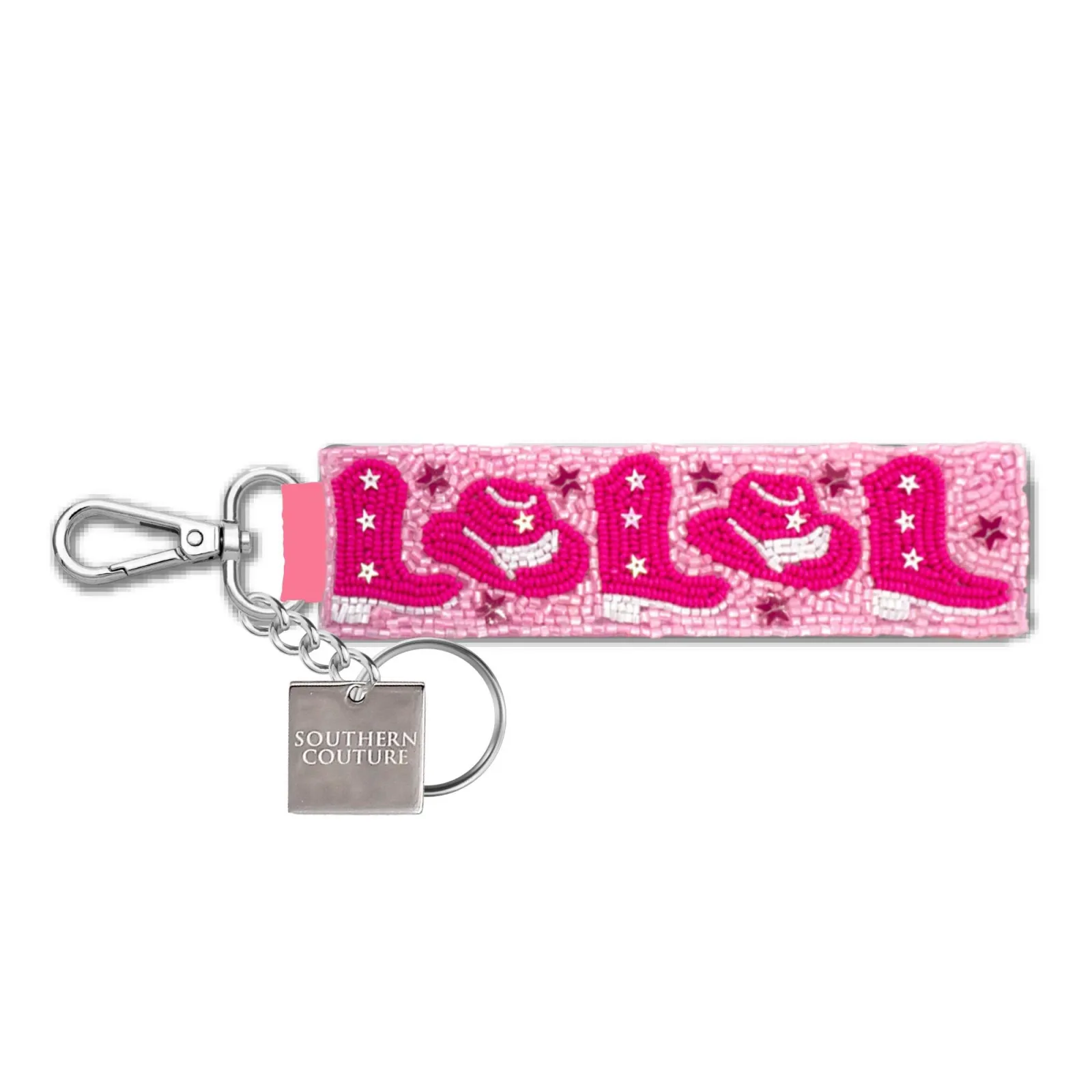 Southern Couture Cowboy Boots & Hats Beaded Keychain