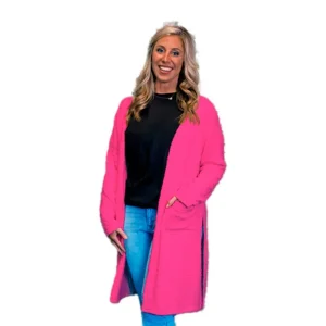 Southern Couture Womens Hot Pink Comfy Cardigan