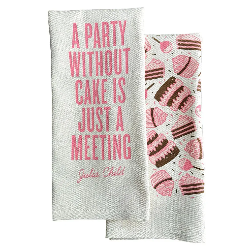 Southern Fried Designs A Party Without Cake Is A Meeting Kitchen Towel - Image 2