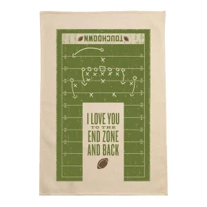 Southern Fried Designs I Love You To The End Zone Kitchen Towel