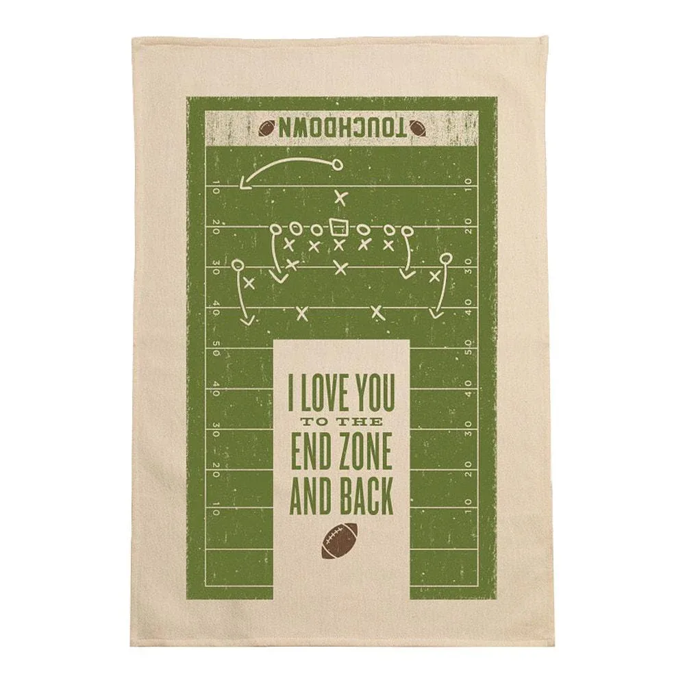 Southern Fried Designs I Love You To The End Zone Kitchen Towel