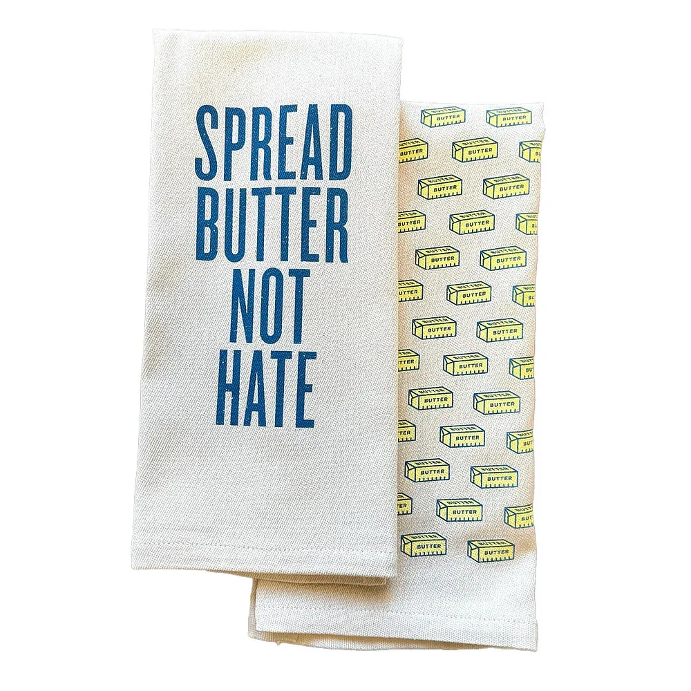 Southern Fried Designs Spread Butter Not Hate Kitchen Towel - Image 2