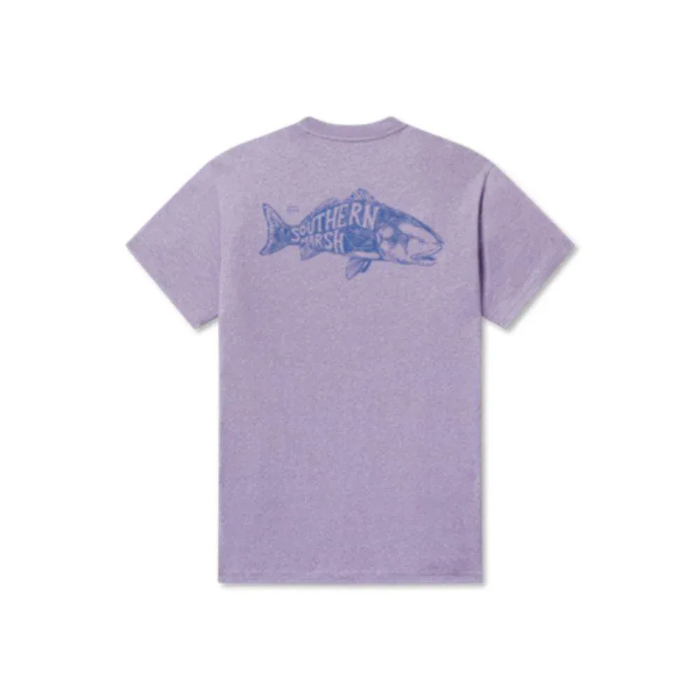 Southern Marsh Men's Engravings Redfish Tee