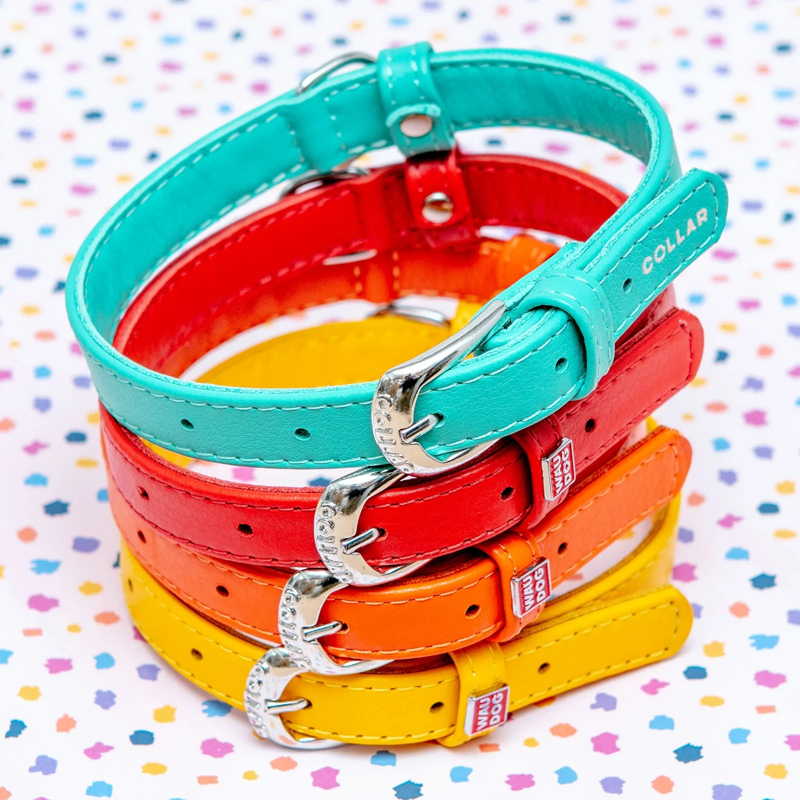 Spearmint Leather Dog Collar <> - Image 2