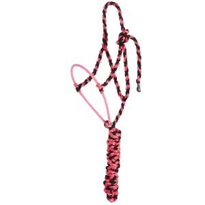 Special C Muletape Black and Neon Pink Lariat Rope Noseband Muletape Halter