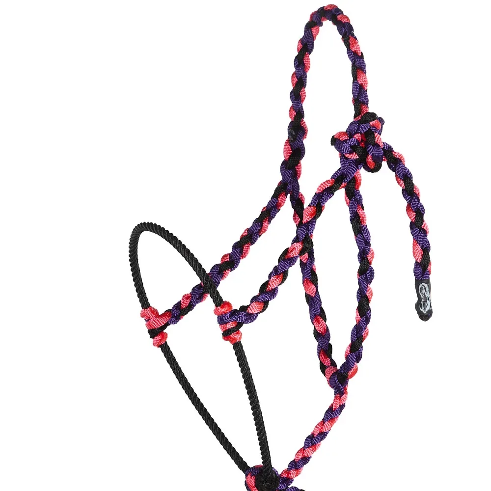 Special C Muletape Purple, Pink and Black Lariat Rope Noseband Muletape Halter - Image 2