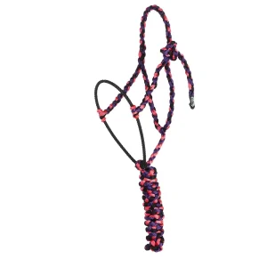 Special C Muletape Purple, Pink and Black Lariat Rope Noseband Muletape Halter