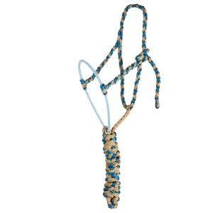 Special C Muletape Sand and Royal Blue Lariat Rope Nosebnd Muletape Halter