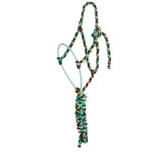 Special C Muletape Sand, Chocolate and Teal Lariat Rope Noseband Muletape Halter