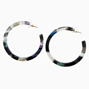 Spiffy & Splendid Cameron Midnight Opal Hoops