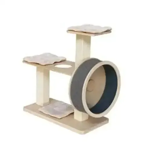 Spin Kitty Cat Exerciser Tree with Wheel for Active Play