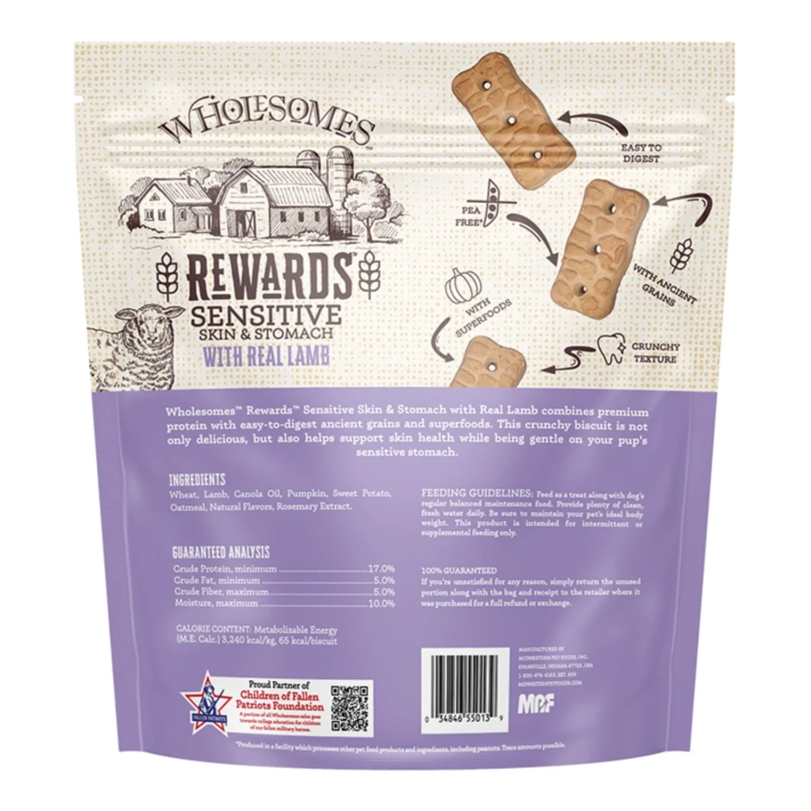 Sportmix Wholesomes Rewards Sensitive Skin & Stomach Lamb, 3Lbs - Image 2